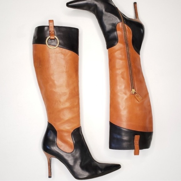 Dolce & Gabbana Shoes - DOLCE & GABBANA LEATHER RIDING BOOTS